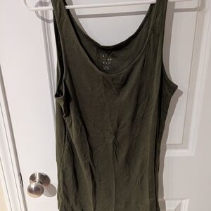 a new day Dark Green Tank Top